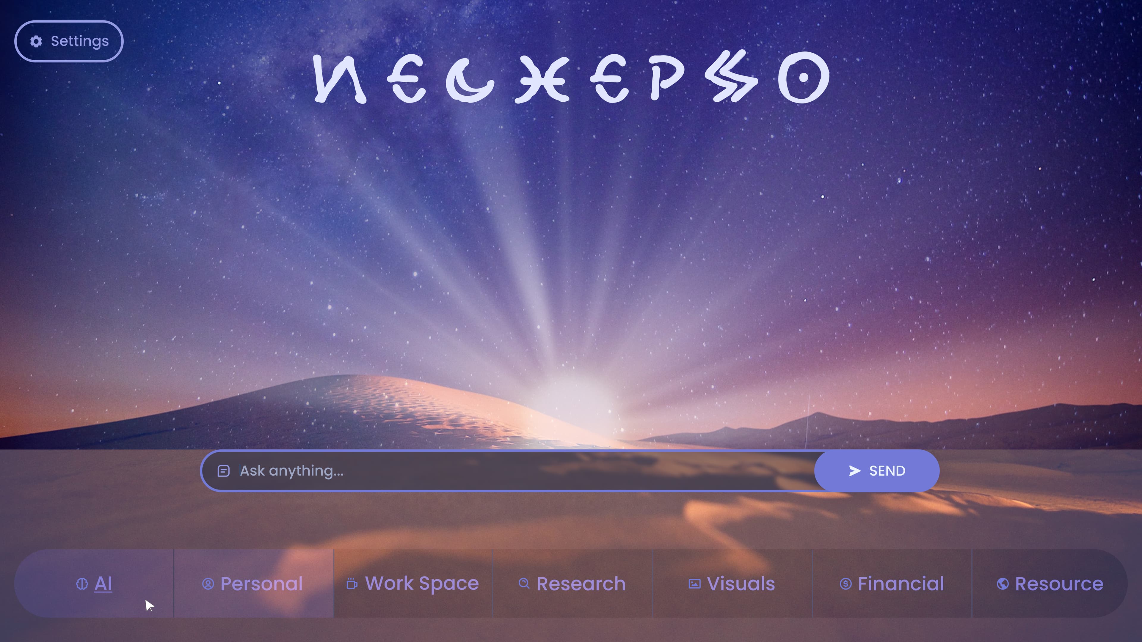 Nechepso Astrology light theme preview.